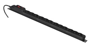 Activejet Listwa przeciwprzepięciowa Activejet COMBO/12gn/1,5m/cz (12 x UTE; 10 A (2500 W); 1,5m; kolor czarny)