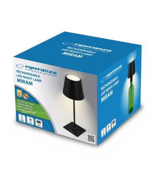 Esperanza ESPERANZA LAMPKA BIURKOWA LED MIRAM CZARNA ELD119K