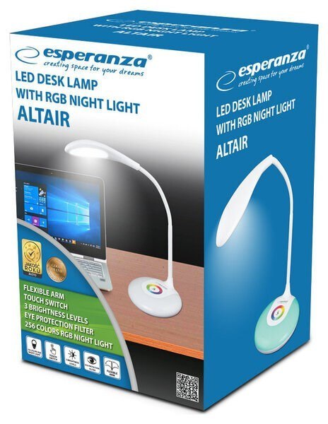 Esperanza Lampka biurkowa LED Esperanza ALTAIR ELD102 (1m; Biały neutralny) Esperanza Lampka biurkowa LED Esperanza ALTAIR ELD102 (1m; Biały neutralny)