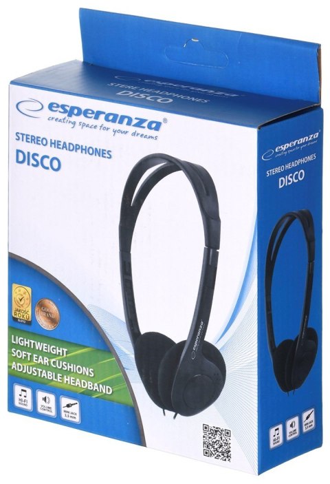 Esperanza Słuchawki Esperanza Disco EH119 (kolor czarny) Esperanza Słuchawki Esperanza Disco EH119 (kolor czarny)