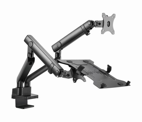 GEMBIRD GEMBIRD BIURKOWE REGULOWANE RAMIĘ/UCHWYT NA 2 MONITORY + PÓŁKA NA NOTEBOOKA 17-32, VESA 100X100MM, DO 8 KG GEMBIRD GEMBIRD BIURKOWE REGULOWANE RAMIĘ/UCHWYT NA 2 MONITORY + PÓŁKA NA NOTEBOOKA 17-32, VESA 100X100MM, DO 8 KG