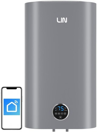 LIN Bojler elektryczny LIN LIFVD1 80L szary z WI-FI