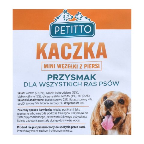 PETITTO PETITTO Węzełki mini z piersi kaczki 500G PETITTO PETITTO Węzełki mini z piersi kaczki 500G
