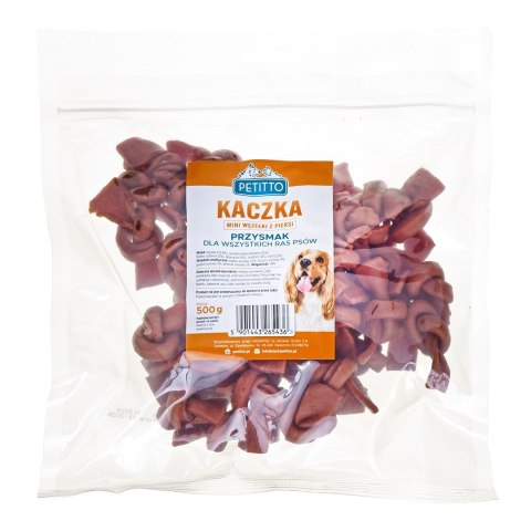 PETITTO PETITTO Węzełki mini z piersi kaczki 500G PETITTO PETITTO Węzełki mini z piersi kaczki 500G