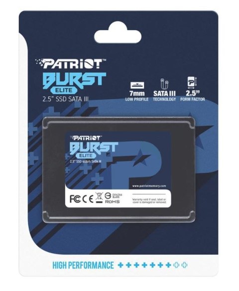 Patriot Memory Dysk SSD PATRIOT BURST ELITE 480GB SATA 3 2.5INCH Patriot Memory Dysk SSD PATRIOT BURST ELITE 480GB SATA 3 2.5INCH