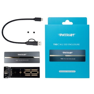 Patriot Memory Patriot TXD obudowa USB3.2 do SSD M.2 NVMe 1.3, do 8TB - Aluminium