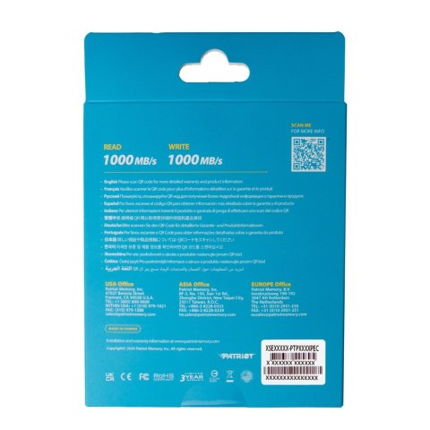 Patriot Memory Patriot TXD obudowa USB3.2 do SSD M.2 NVMe 1.3, do 8TB - Aluminium Patriot Memory Patriot TXD obudowa USB3.2 do SSD M.2 NVMe 1.3, do 8TB - Aluminium
