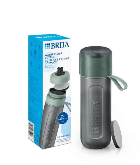 Butelka filtrująca Brita Active pastelowa zieleń 2 dyski Butelka filtrująca Brita Active pastelowa zieleń 2 dyski