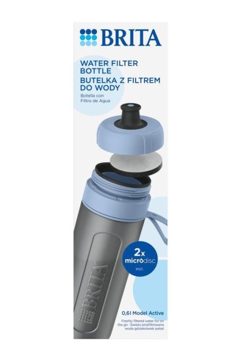 Butelka filtrująca Brita Active pastelowy błękit 2 dyski Butelka filtrująca Brita Active pastelowy błękit 2 dyski
