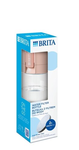 BRITA Butelka filtrująca Brita Vital pastelowa brzoskwinia 2 dyski