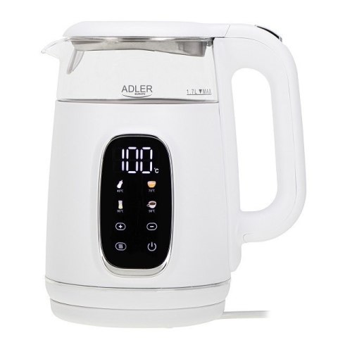 Czajnik elektryczny ADLER AD 1305 biało-srebrny Czajnik elektryczny ADLER AD 1305 biało-srebrny