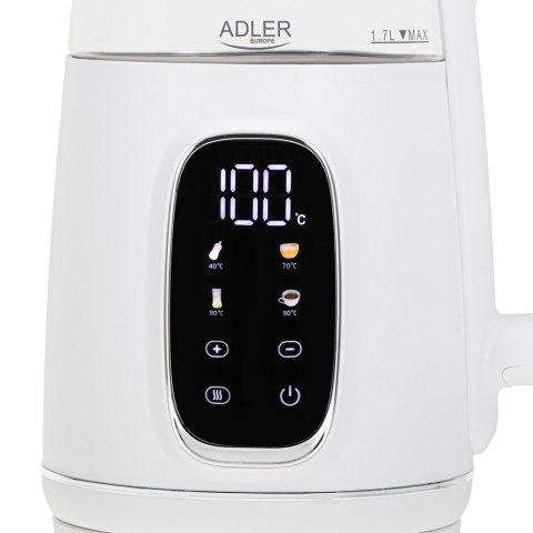 Czajnik elektryczny ADLER AD 1305 biało-srebrny Czajnik elektryczny ADLER AD 1305 biało-srebrny