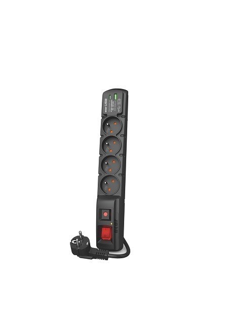 Acar Listwa przeciwprzepięciowa Acar F4 USB A+C (szybka ładowarka) 3m ; czarny Acar Listwa przeciwprzepięciowa Acar F4 USB A+C (szybka ładowarka) 3m ; czarny