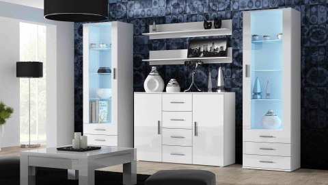 Cama MEBLE Komoda UNI biały/ biały połysk (WHITE) Cama MEBLE Komoda UNI biały/ biały połysk (WHITE)