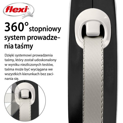Flexi Smycz flexi automatyczna New Comfort L taśma 8 m - dla psa do 50 kg, kolor czarny Flexi Smycz flexi automatyczna New Comfort L taśma 8 m - dla psa do 50 kg, kolor czarny