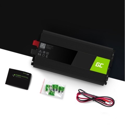 Green Cell GREEN CELL PRZETWORNICA INV12 12V-230V 3000W/6000W MODYFIKOWANA SINUSOIDA Green Cell GREEN CELL PRZETWORNICA INV12 12V-230V 3000W/6000W MODYFIKOWANA SINUSOIDA