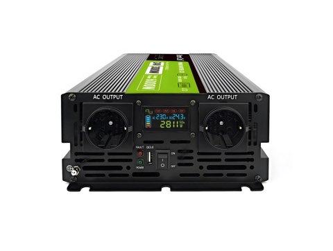 Green Cell GREEN CELL PRZETWORNICA LCD 24V/230V 3000W/6000W CZYSTY SINUS INVGC24P3000LCD Green Cell GREEN CELL PRZETWORNICA LCD 24V/230V 3000W/6000W CZYSTY SINUS INVGC24P3000LCD