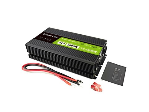 Green Cell GREEN CELL PRZETWORNICA LCD 24V/230V 3000W/6000W CZYSTY SINUS INVGC24P3000LCD Green Cell GREEN CELL PRZETWORNICA LCD 24V/230V 3000W/6000W CZYSTY SINUS INVGC24P3000LCD