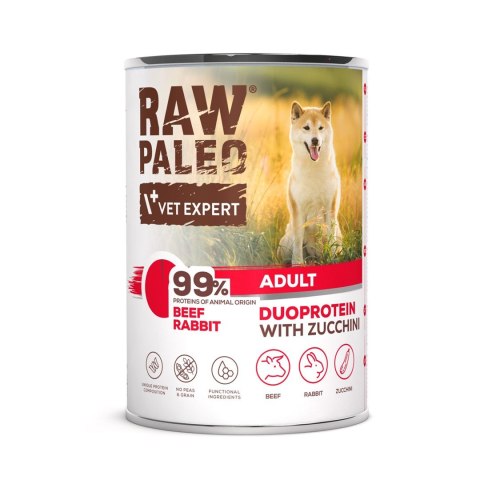 VetExpert Raw Paleo Beef&Rabbit Adult Can 400g VetExpert Raw Paleo Beef&Rabbit Adult Can 400g