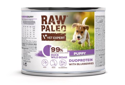 VetExpert Raw Paleo Duck&Boar Puppy Can 200g VetExpert Raw Paleo Duck&Boar Puppy Can 200g
