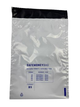 BESTPAK SAFEMONEYBAG Koperty bezpiecznie depozytowe biała B5 190mmx260mm+35mm 100 szt