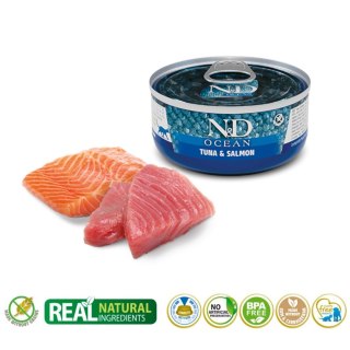 Farmina FARMINA N&D Cat Ocean Tuna, Salmon - mokra karma dla kota - 70 g