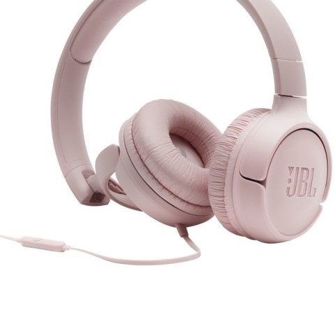 JBL Słuchawki JBL Tune 500 (rożowe, nauszne, z wbudowanym mikrofonem) JBL Słuchawki JBL Tune 500 (rożowe, nauszne, z wbudowanym mikrofonem)