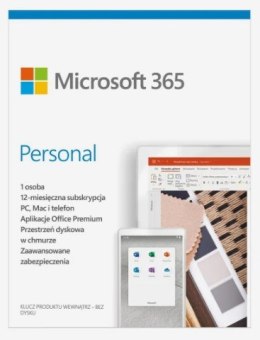 Microsoft Microsoft 365 Personal PL (1 osoba.; 5 urządzeń ; 12 miesięcy; wersja fizyczna; Polska) (EP2-32454)