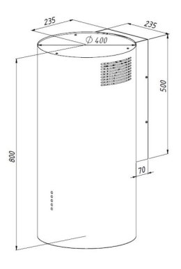 AKPO Okap AKPO WK-4 BALMERA WL SLIM BIAŁY PÓŁMAT T450 M3