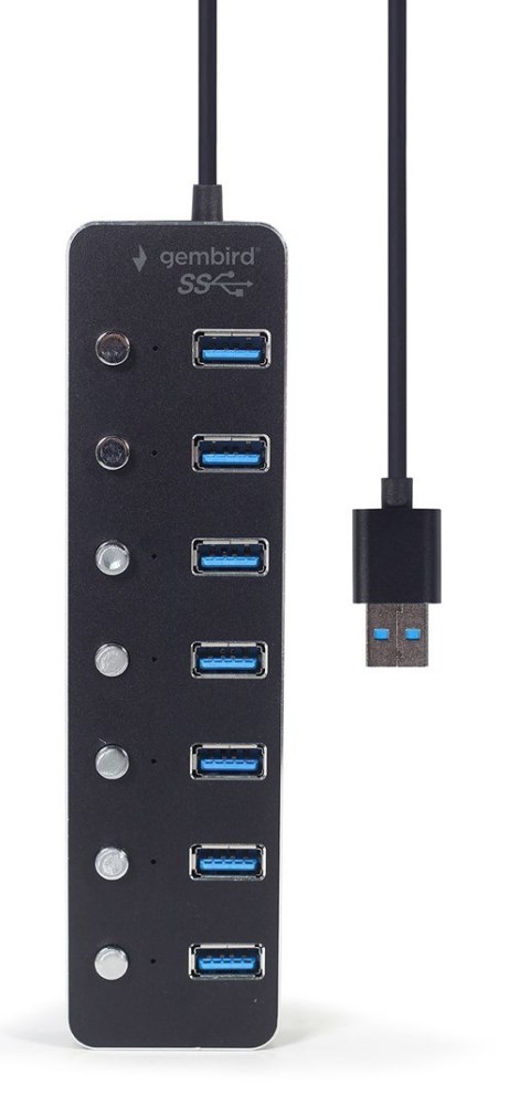 GEMBIRD GEMBIRD HUB USB 3.1 (GEN 1) 7-PORTOWY Z PRZEŁĄCZNIKAMI, CZARNY GEMBIRD GEMBIRD HUB USB 3.1 (GEN 1) 7-PORTOWY Z PRZEŁĄCZNIKAMI, CZARNY