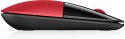 Hewlett-Packard Mysz HP Z3700 Wireless Mouse Red bezprzewodowa czarno-czerwona V0L82AA
