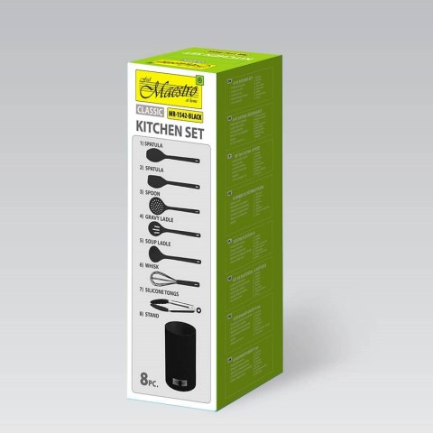 Maestro Przybory kuchenne 8 el. MR-1542-BLACK MAESTRO Maestro Przybory kuchenne 8 el. MR-1542-BLACK MAESTRO