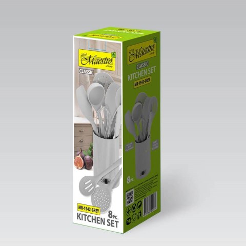 Maestro Przybory kuchenne 8 el. MR-1542-GREY MAESTRO Maestro Przybory kuchenne 8 el. MR-1542-GREY MAESTRO