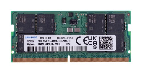 Samsung SemiConductor Samsung SO-DIMM 32GB DDR5 2Rx8 4800MHz PC5-38400 M425R4GA3BB0-CQK Samsung SemiConductor Samsung SO-DIMM 32GB DDR5 2Rx8 4800MHz PC5-38400 M425R4GA3BB0-CQK