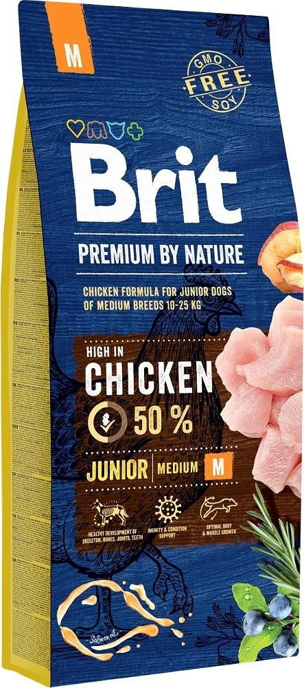 Brit BRIT PREMIUM BY NATURE Junior M - sucha karma dla szczeniąt średnich ras - 15 kg Brit BRIT PREMIUM BY NATURE Junior M - sucha karma dla szczeniąt średnich ras - 15 kg