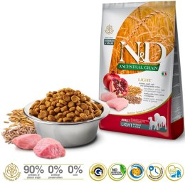 Farmina FARMINA N&D Ancestral Grain Chicken & Pomegranate Light Medium & Maxi - sucha karma dla psa - 12kg