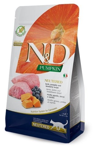 Farmina FARMINA N&D PUMPKIN CAT LAMB&BLUEBERRY NEUTERED - sucha karma dla kota - 1,5 kg