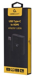 GEMBIRD GEMBIRD ADAPTER NA KABLU USB TYP-C DO HDMI 4K 30HZ, 15CM, CZARNY