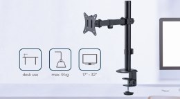GEMBIRD GEMBIRD BIURKOWE REGULOWANE RAMIĘ/UCHWYT NA MONITOR 17-32, VESA 100X100MM, DO 9 KG