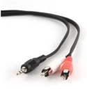 GEMBIRD Kabel GEMBIRD CCA-458-2.5M (2x Cinch M - Mini Jack M; 2,5m; kolor czarny)