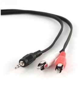 GEMBIRD Kabel GEMBIRD CCA-458-2.5M (2x Cinch M - Mini Jack M; 2,5m; kolor czarny)