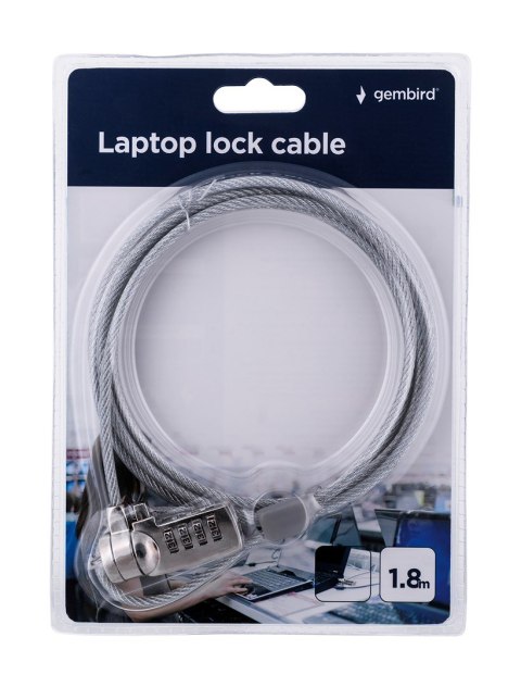 GEMBIRD Linka zabezpieczająca do laptopa na 4 cyfrowy kod GEMBIRD LK-CL-01 GEMBIRD Linka zabezpieczająca do laptopa na 4 cyfrowy kod GEMBIRD LK-CL-01