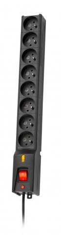 Lestar Listwa przeciwprzepięciowa Lestar LX 810 G-A 1,5m (8 x UTE; 10 A; 1,5m; kolor czarny)