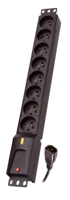Lestar Listwa zasilająca Lestar LZRM 810 BW G-A K.:CZ 3M IEC320 (8 x UTE; 10 A; 1,5m; kolor czarny)
