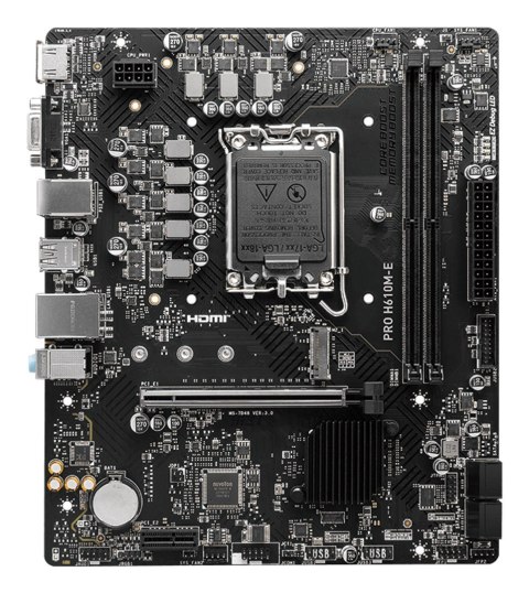 MSI Płyta główna MSI PRO H610M-E MSI Płyta główna MSI PRO H610M-E