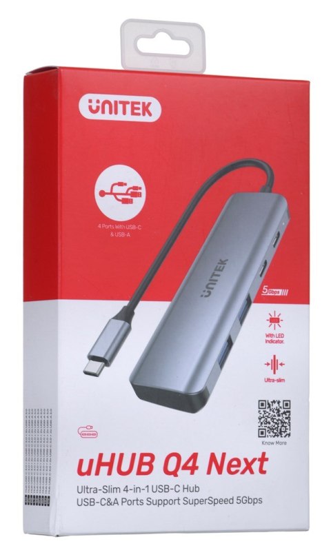 UNITEK UNITEK HUB USB-C 3.1, 2X USB-A, 2X USB-C, 5 GBPS UNITEK UNITEK HUB USB-C 3.1, 2X USB-A, 2X USB-C, 5 GBPS