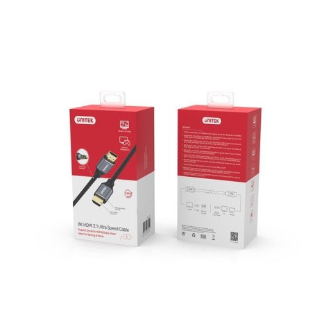 UNITEK UNITEK KABEL HDMI 2.1, 8K 60HZ, 4K 120HZ, 5M,C140W UNITEK UNITEK KABEL HDMI 2.1, 8K 60HZ, 4K 120HZ, 5M,C140W
