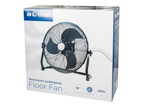 BLOW BLOW WENTYLATOR PODŁOGOWY 18"/45CM 200W CYRKULATOR CZARNY BLOW BLOW WENTYLATOR PODŁOGOWY 18"/45CM 200W CYRKULATOR CZARNY