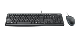 Logitech Zestaw klawiatura + mysz Logitech MK120 920-002562 (membranowa; USB 2.0; (US); kolor czarny; optyczna; 1000 DPI)