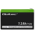 QOLTEC AKUMULATOR AGM 12V | 7.2AH | MAX 108A